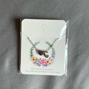 NWOT C Initial Necklace with Heart